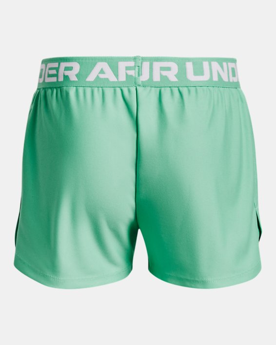 Girls' UA Play Up Shorts, Green, pdpMainDesktop image number 1